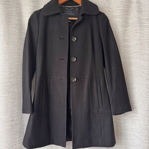 Banana Republic Black 80% Wool coat fitted xs